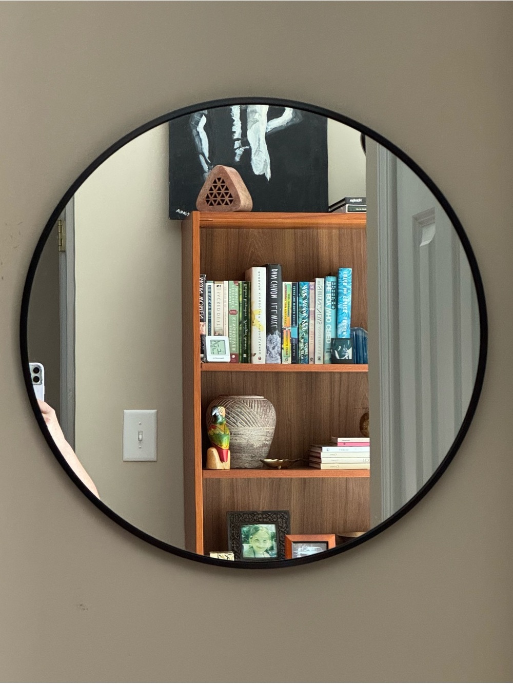 Black Round Wall Mirror - Minimal Frame